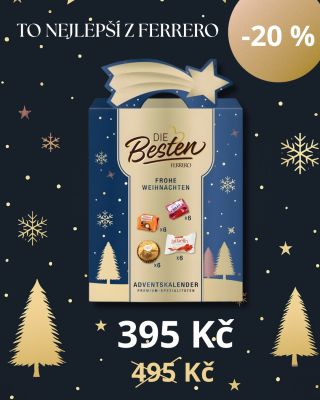 ✨ Luxusní adventní kalendář Ferrero Die Besten ✨ Připravte se na sváteční atmosféru s těmi nejlahodnějšími pralinkami...