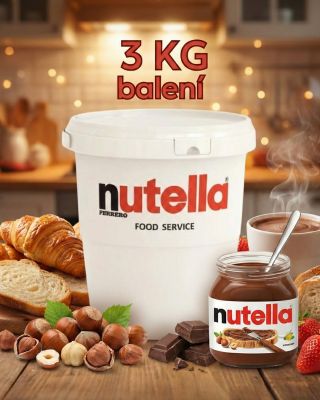 Nutella 3 kg – velké balení pro velké využití.❤️🖤 Toto XXL balení usnadní práci tam, kde se Nutella používá denně – na...